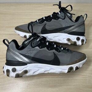 Nike React Element 87 Anthracite Sneaker Men's 11 Blk Wht Translucent AQ1090-001